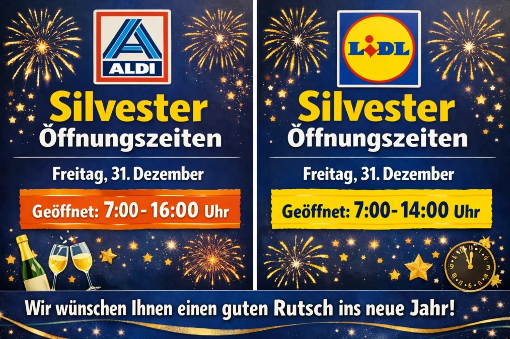 Aldi und Lidl Silvester Öffnungszeiten