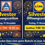 Aldi und Lidl Silvester Öffnungszeiten