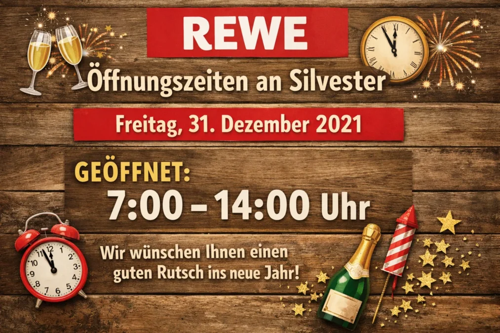 Rewe Öffnungszeiten an Silvester